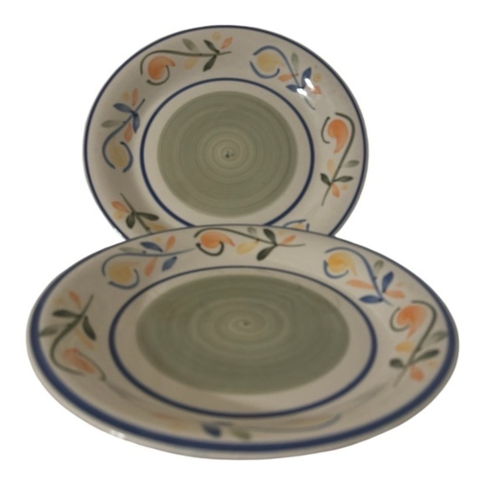 Gibson Pedavena Dinner Plates Set of 2 Replacement Hand Painted Design